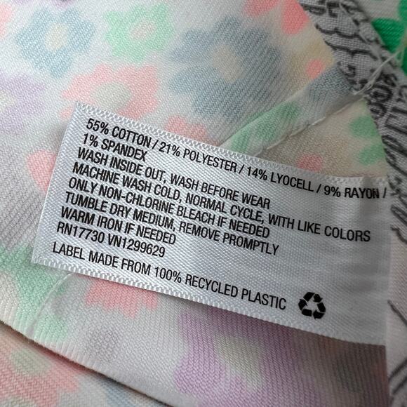 Wild Fable Women's Notch Front Floral Print Jean Mini Skirt - Size 8 - NWT - Picture 7 of 10